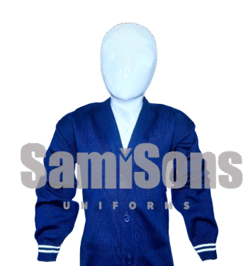 Navy Blue With White Strip - Cardigan