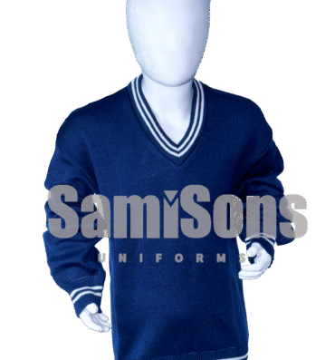 Navy Blue With White Strip