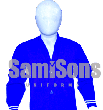 Royal Blue with White Strip - Cardigan