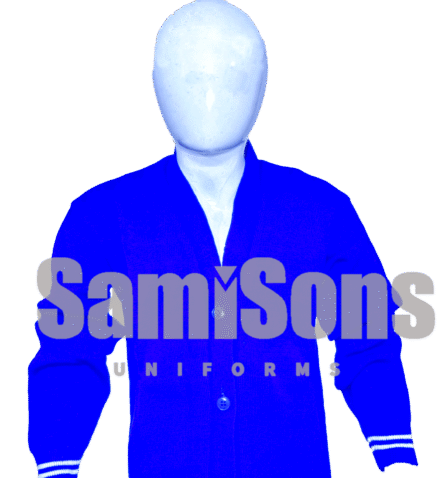 Royal Blue with White Strip - Cardigan