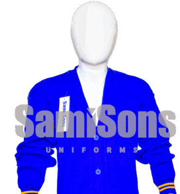 Royal Blue with Yellow Strip - Cardigan