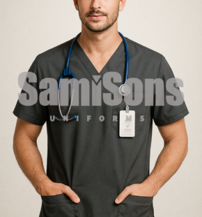 male scrub- Aesthetic black