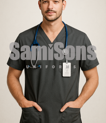 male scrub- Aesthetic black